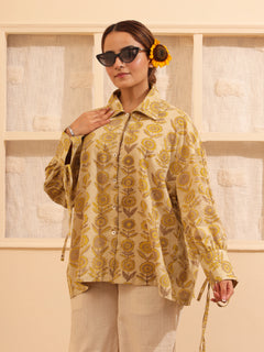 Load image into Gallery viewer, Soft Beige Organic Cotton Oversized Shirt