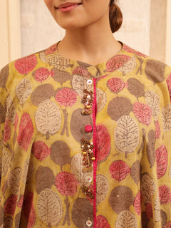 Load image into Gallery viewer, Pink-Mustard One Size Tunic set