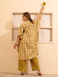Load image into Gallery viewer, Yellow Floral Tunic-set