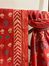 Load image into Gallery viewer, Red Maheshwari Silk Kurta Set