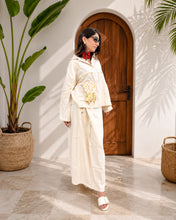 Load image into Gallery viewer, Natural white Oversized Kala Cotton Gold Shirt