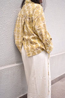 Load image into Gallery viewer, Organic Cotton Soft Beige oversized shirt pant set