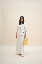 Load image into Gallery viewer, Natural white Oversized shirt skirt set in Organic Kala Cotton