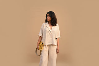 Load image into Gallery viewer, Natural white Shirt Set Organic Kala Cotton