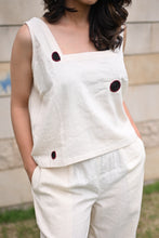 Load image into Gallery viewer, Off-white Oversized Crop top and pant in Organic Kala Cotton
