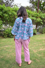 Load image into Gallery viewer, Blue pink loungewear set