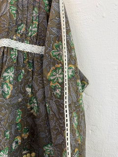 Load image into Gallery viewer, Earthy Grey Handblock Cotton Short Tunic/Kurta