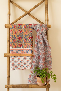Load image into Gallery viewer, Earthy-Rust Pure Cotton Hand-block Print Kurta Set