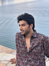 Load image into Gallery viewer, Ajrak Shirt (Blue)