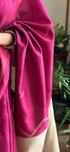 Load image into Gallery viewer, Pink - Wine Tussar Silk Saree