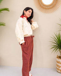 Load image into Gallery viewer, Natural White Oversized Handwoven Shirt