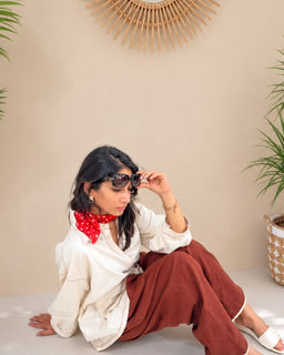 Load image into Gallery viewer, Natural White Oversized Handwoven Shirt