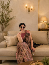 Load image into Gallery viewer, Earthly floral natural dye silk sari