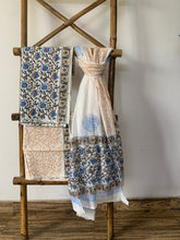Load image into Gallery viewer, Cotton block printed kurta set comes with lightweight dupatta.
