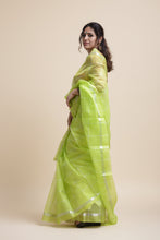 Load image into Gallery viewer, Handwoven Kota Doria Sari with all over check detail and Zari work