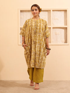 Load image into Gallery viewer, Yellow Floral Tunic-set
