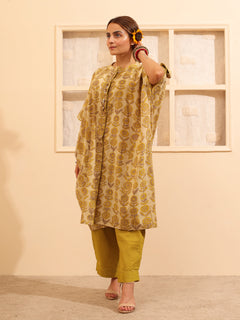 Load image into Gallery viewer, Yellow Floral Tunic-set
