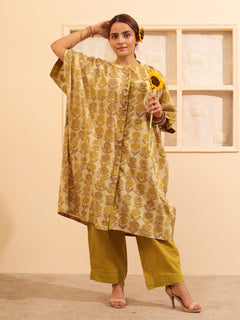 Load image into Gallery viewer, Yellow Floral Tunic-set
