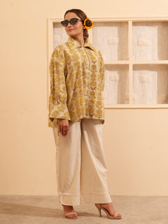 Load image into Gallery viewer, Soft Beige Organic Cotton Oversized Shirt
