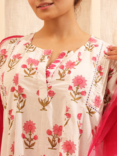 Load image into Gallery viewer, Pink Floral Anarkali Set
