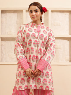 Load image into Gallery viewer, Pink Floral Tunic Set
