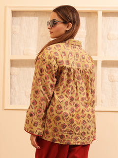 Load image into Gallery viewer, Mustard Oversized Organic Cotton shirt in natural dye

