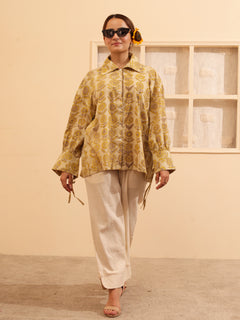 Load image into Gallery viewer, Soft Beige Organic Cotton Oversized Shirt
