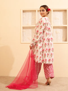 Load image into Gallery viewer, Pink Floral Anarkali Set
