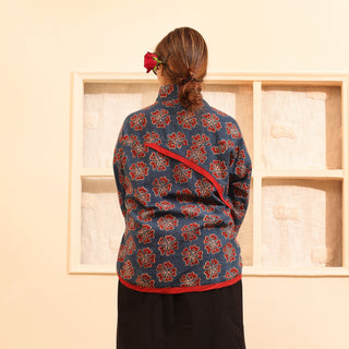 Load image into Gallery viewer, Blue Ajrakh Oversized Pure Cotton Shirt

