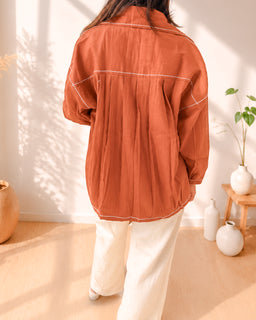 Load image into Gallery viewer, Teracotta Organic Kala Cotton Shirt
