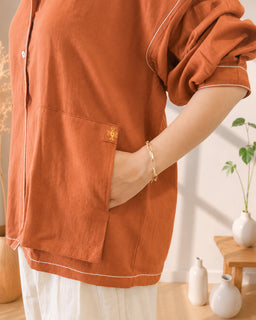 Load image into Gallery viewer, Teracotta Organic Kala Cotton Shirt
