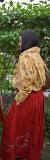 Load image into Gallery viewer, Mustard Oversized Organic Cotton shirt in natural dye
