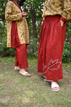 Load image into Gallery viewer, Mustard Bagru hand-block kurta set
