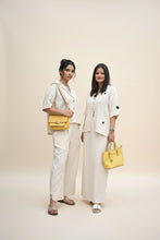 Load image into Gallery viewer, Natural white Oversized shirt skirt set in Organic Kala Cotton
