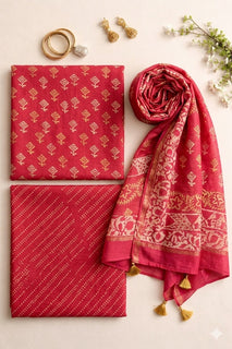 Load image into Gallery viewer, Coral Red Maheshwari Silk Kurta-set
