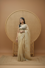 Load image into Gallery viewer, Chanderi Saree - Gold and Red
