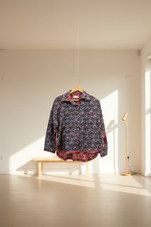 Load image into Gallery viewer, Black Ajrakh cotton Oversized Boxy Shirt
