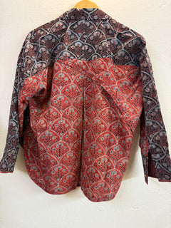 Load image into Gallery viewer, Black Ajrakh cotton Oversized Boxy Shirt
