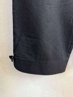 Load image into Gallery viewer, Wide leg black cotton pant
