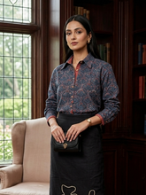Load image into Gallery viewer, Blue AjraKh Oversized Boxy Shirt

