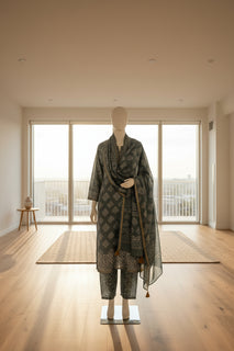 Load image into Gallery viewer, Air Blue Maheshwari Silk Kurta-set
