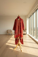Load image into Gallery viewer, Red Maheshwari Silk Kurta Set

