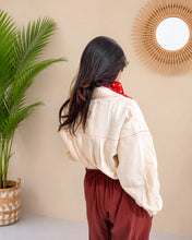 Load image into Gallery viewer, Natural White Oversized Threadwork Shirt
