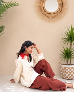 Load image into Gallery viewer, Natural White Oversized Handwoven Shirt
