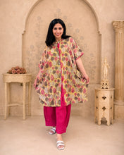 Load image into Gallery viewer, Pink-Mustard One Size Tunic set
