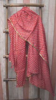 Load image into Gallery viewer, Peach Bandhej Dupatta
