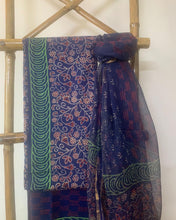 Load image into Gallery viewer, Blue Green handblock printed kurta set
