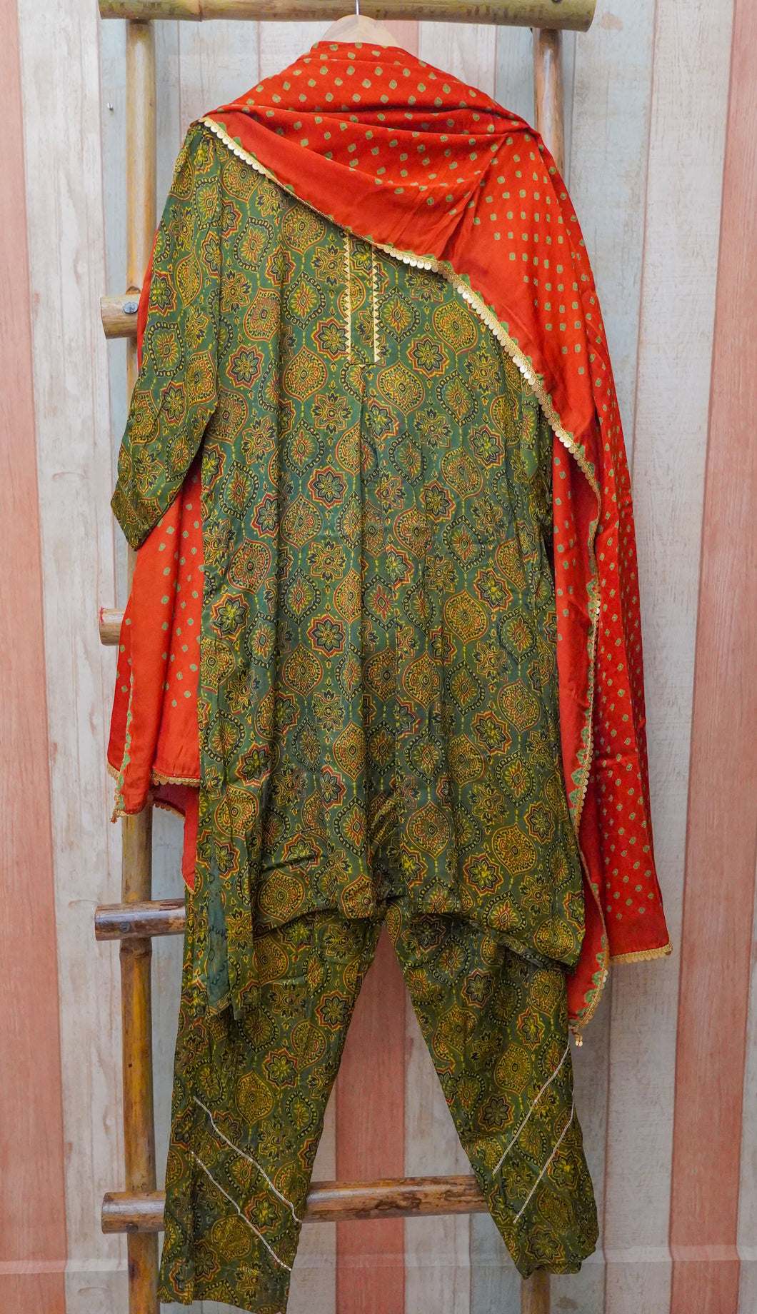 Ajrak Kurta Set