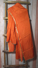 Load image into Gallery viewer, Bandhani tie-dye dupatta in vibrant orange
