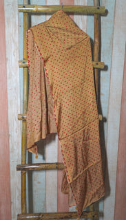 Load image into Gallery viewer, Dual color Bandhani dupatta with brown on red. Tie-dye brown bandhej dupatta
